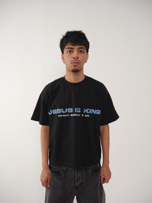 JESUS IS KING BOXY TEE