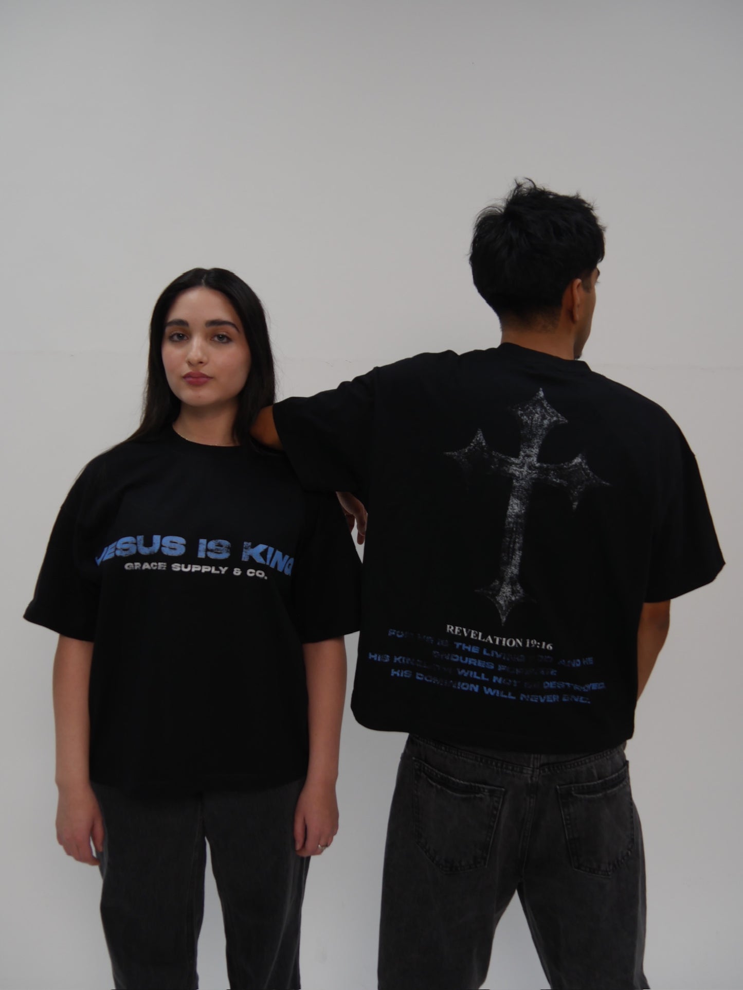 JESUS IS KING BOXY TEE